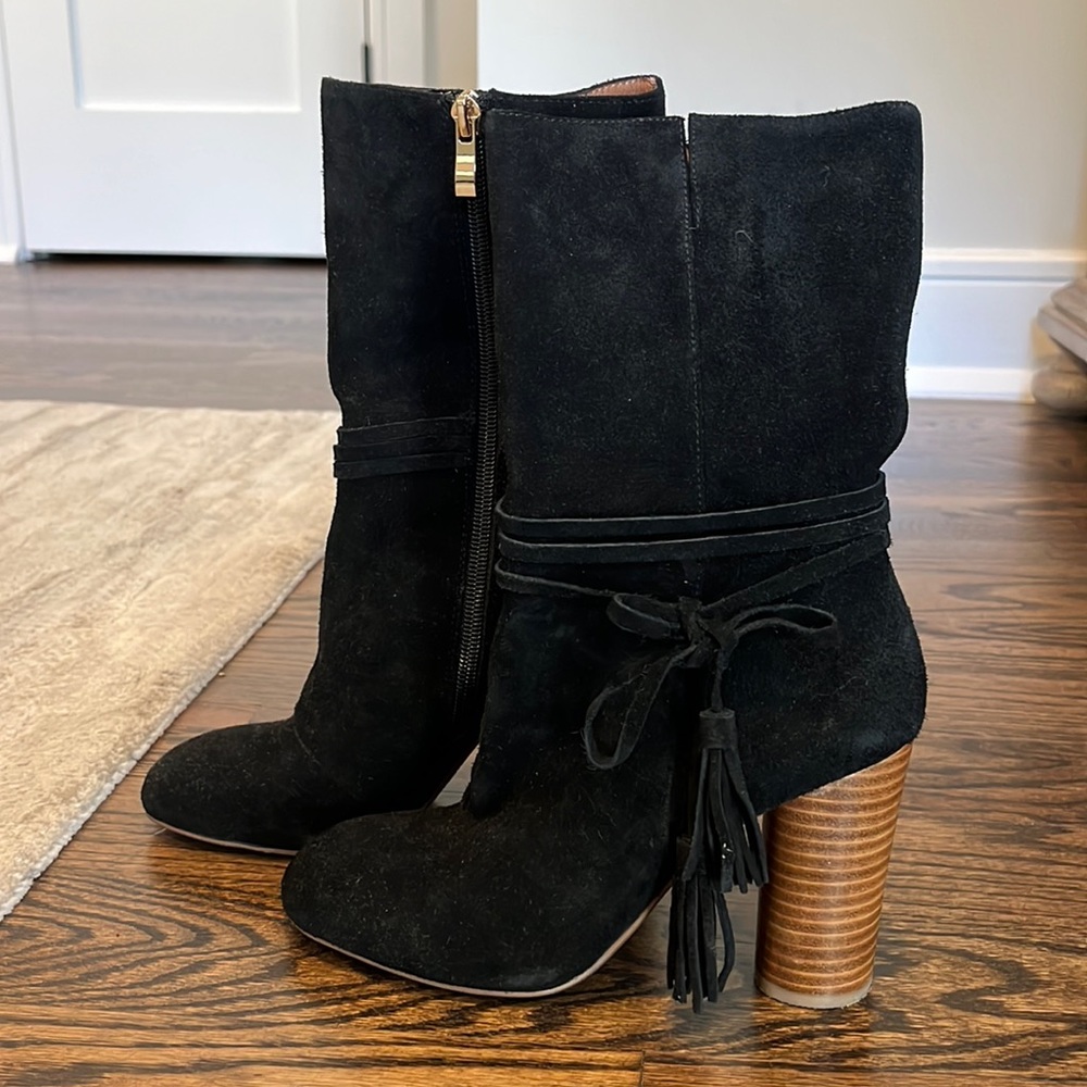 Matiko Black Suede Tassel Boots SZ EU 37 (us 6.5-7)